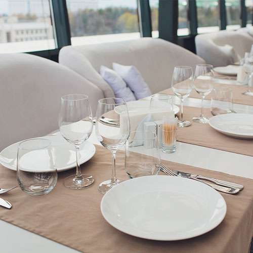 corporate tableware hire