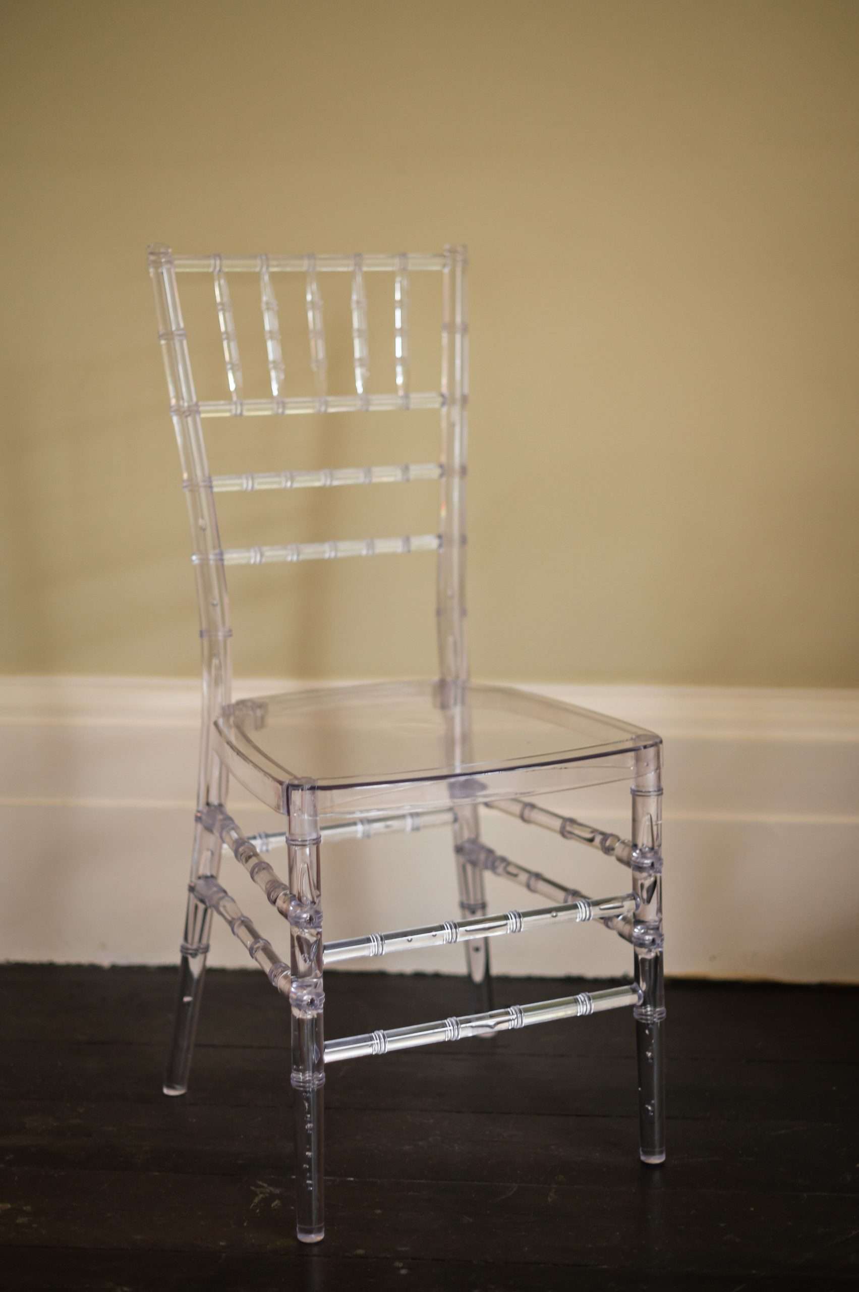Ice Chiavari Chair 2 YES Hire's Ice Chiavari, available to hire. A clear chair, ideal for festive events