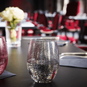grey water glass hire